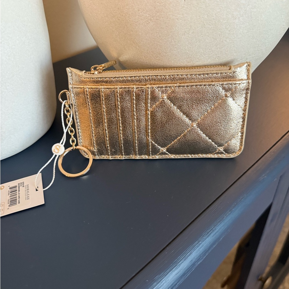 Shiraleah Gold Quilted Card Holder